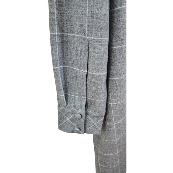 NWT Lela Rose Pearl Chestnut Plaid Wool Full Sleeve Dress Size 16 - Picture 8 of 16